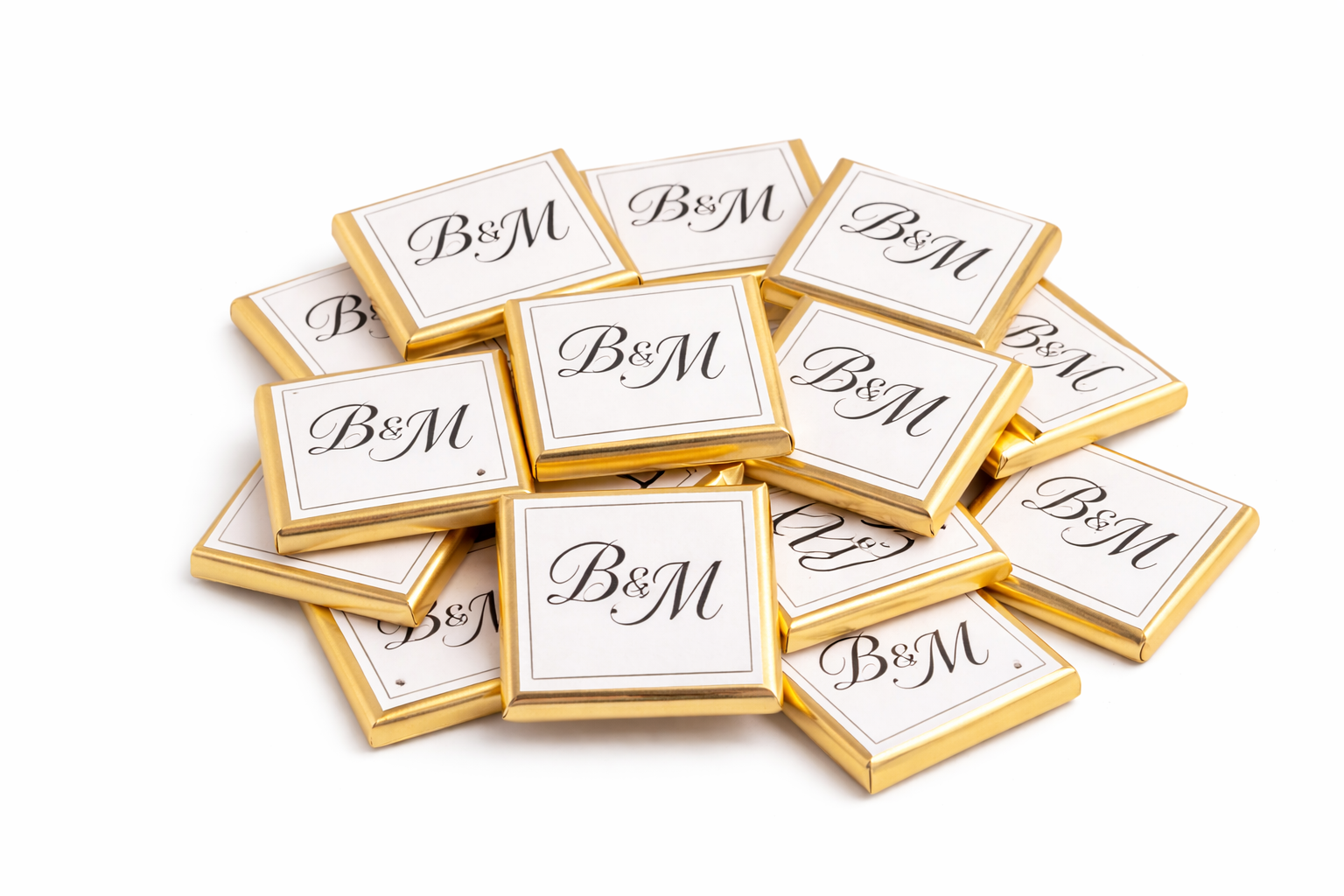 Carrés de chocolat personnalisés