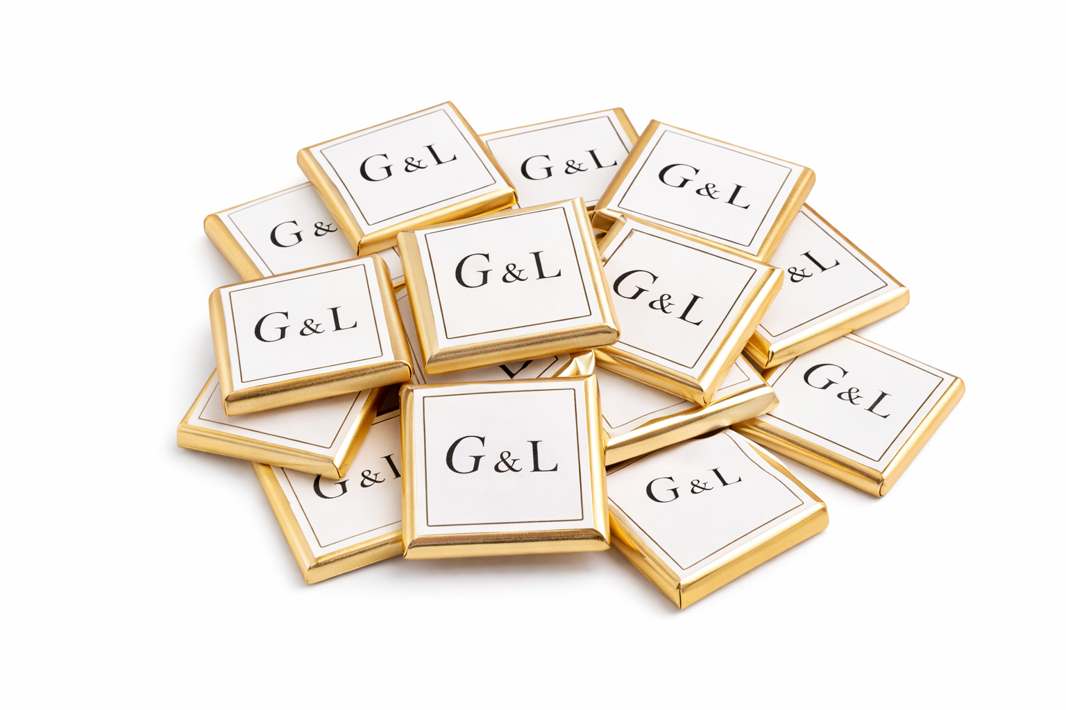 Carrés de chocolat personnalisés