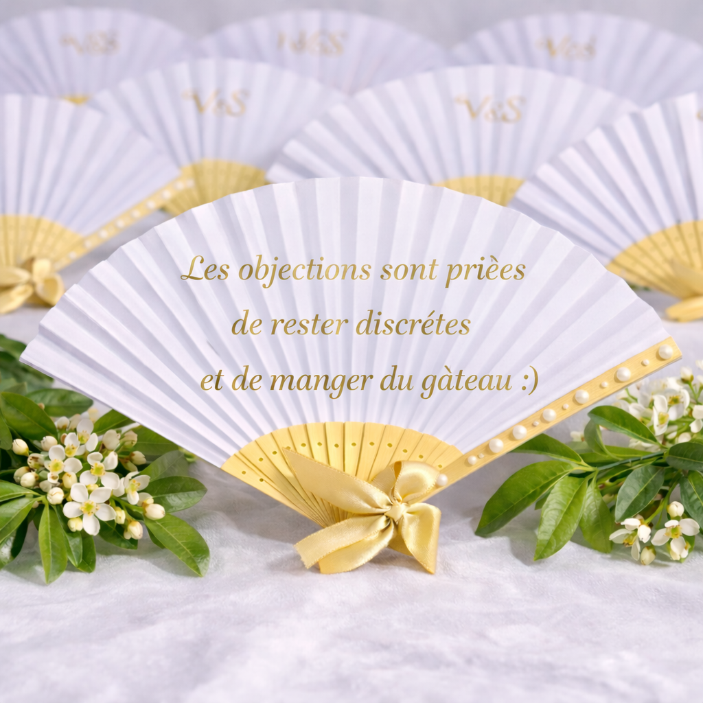 Éventail personnalisé  – cadeaux invités élégant