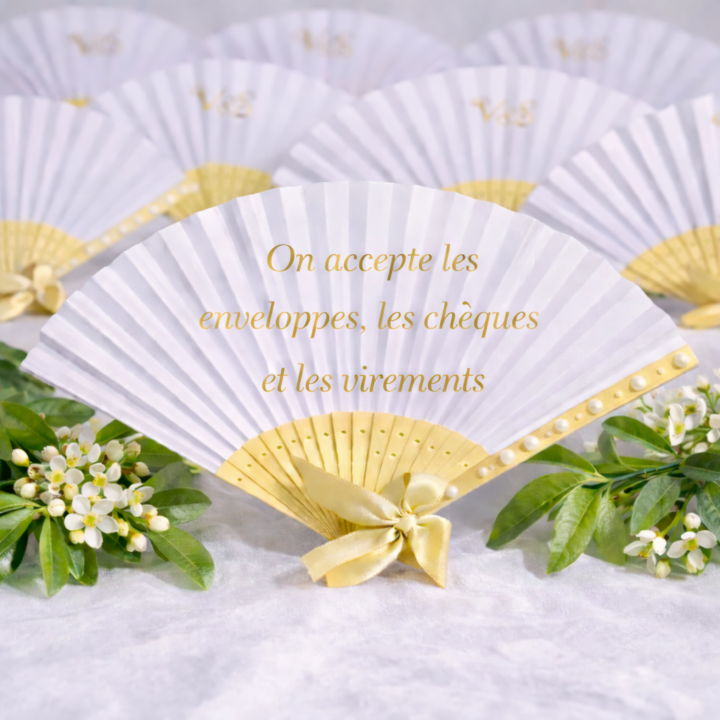 Éventail personnalisé  – cadeaux invités élégant