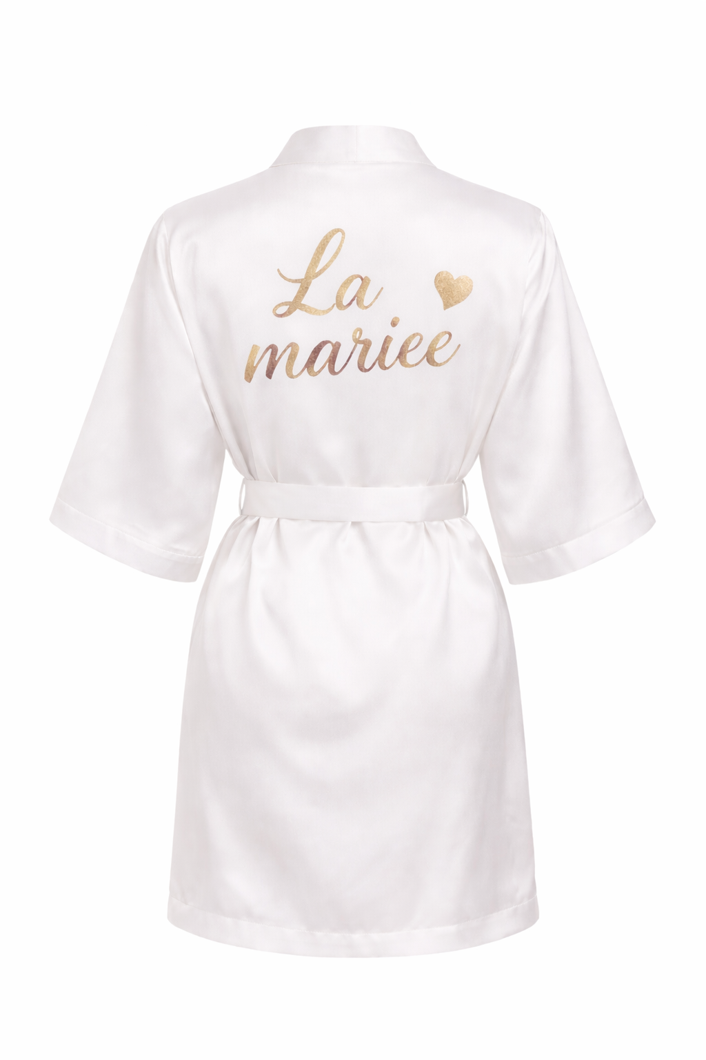 Peignoir Bride personnalisé – EVJF & Mariage – Satin élégant – Cadeau future mariée