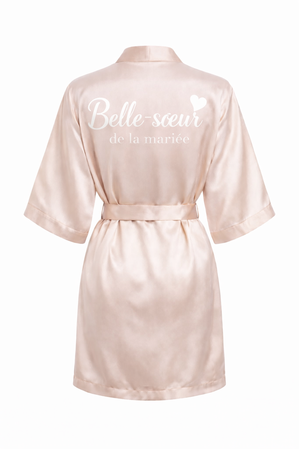 Peignoir Bride personnalisé – EVJF & Mariage – Satin élégant – Cadeau future mariée