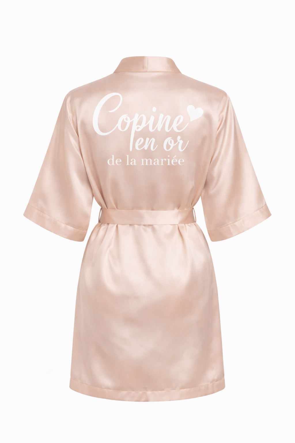 Peignoir Bride personnalisé – EVJF & Mariage – Satin élégant – Cadeau future mariée