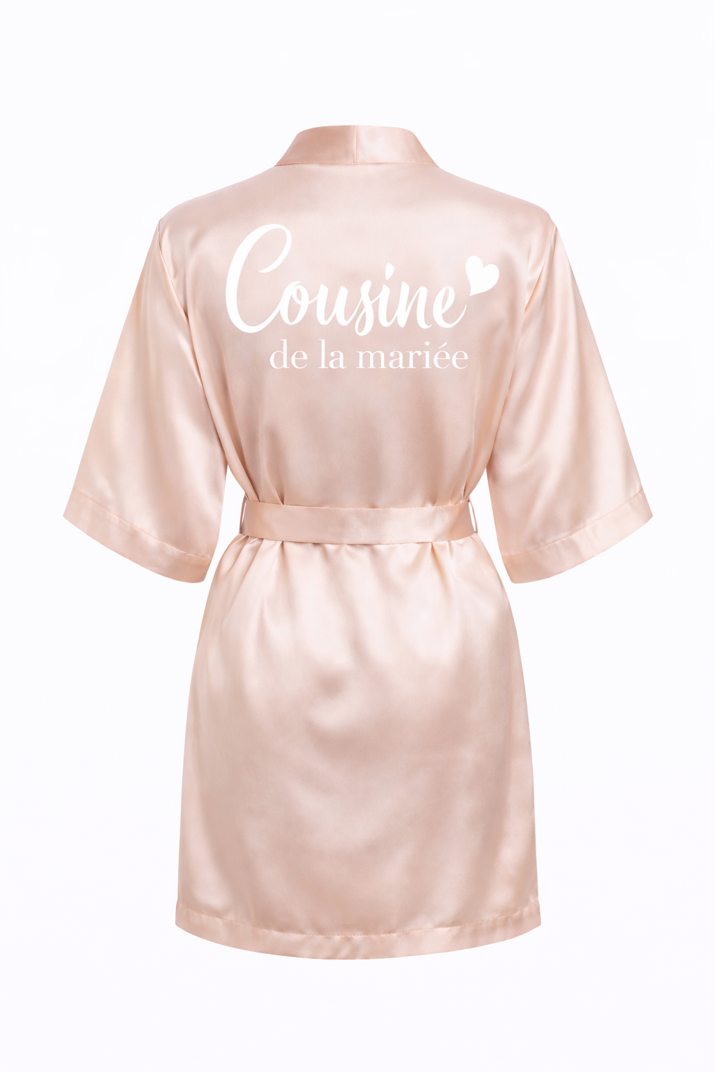 Peignoir Bride personnalisé – EVJF & Mariage – Satin élégant – Cadeau future mariée