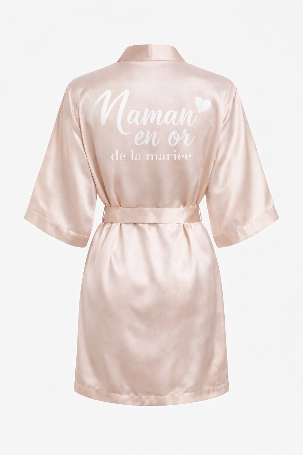 Peignoir Bride personnalisé – EVJF & Mariage – Satin élégant – Cadeau future mariée