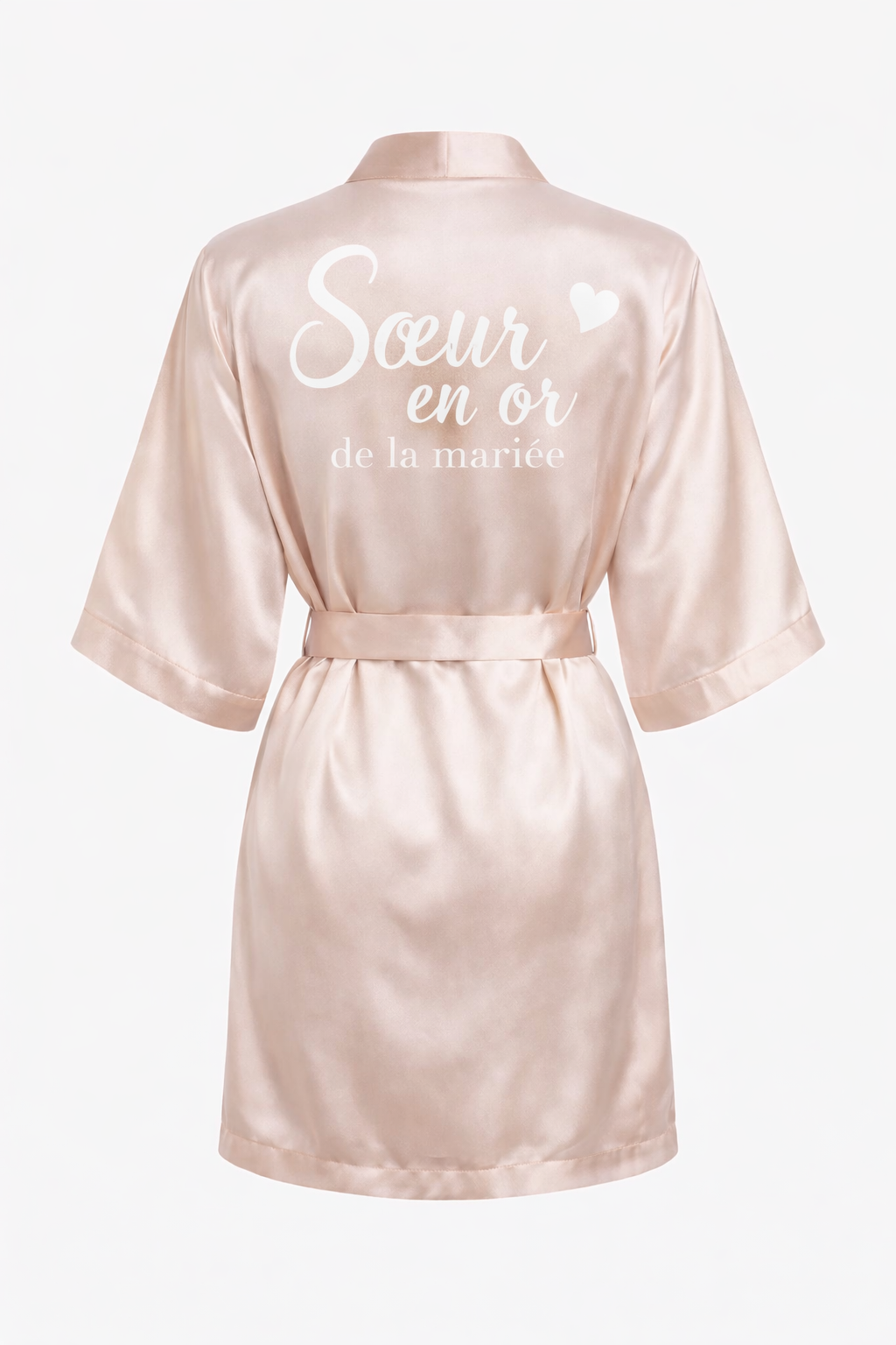 Peignoir Bride personnalisé – EVJF & Mariage – Satin élégant – Cadeau future mariée