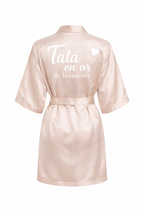 Peignoir Bride personnalisé – EVJF & Mariage – Satin élégant – Cadeau future mariée