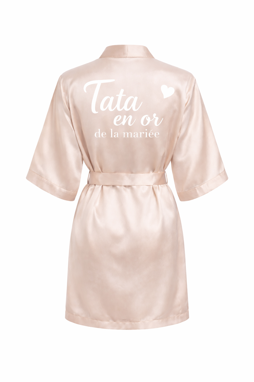 Peignoir Bride personnalisé – EVJF & Mariage – Satin élégant – Cadeau future mariée