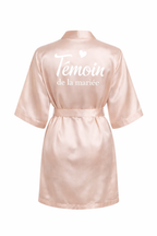Peignoir Bride personnalisé – EVJF & Mariage – Satin élégant – Cadeau future mariée