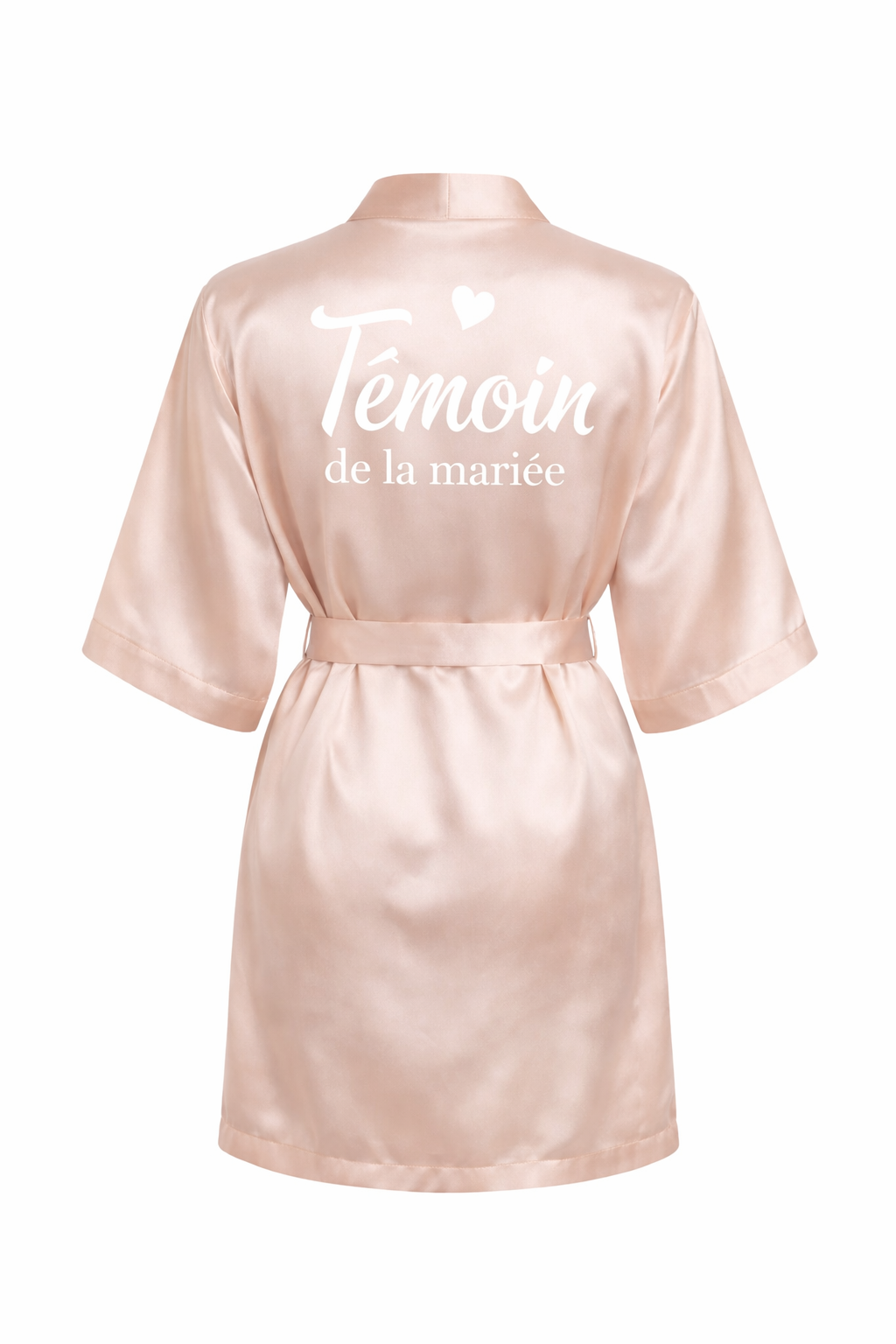 Peignoir Bride personnalisé – EVJF & Mariage – Satin élégant – Cadeau future mariée